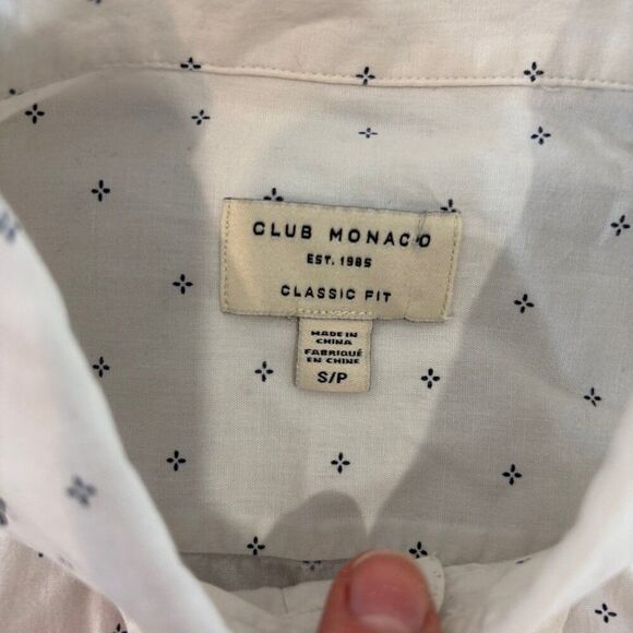 Club Monaco Classic Fit Cotton White Shirt  sz S - Picture 3 of 8
